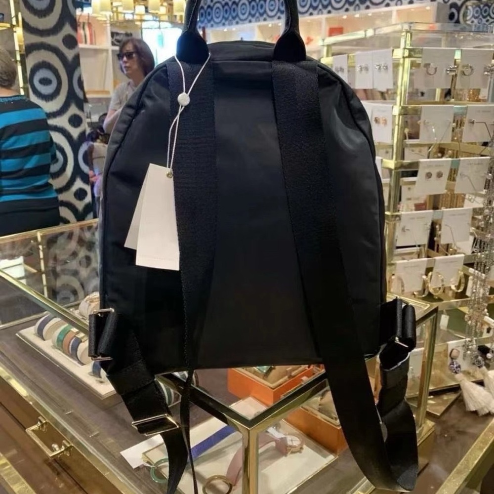 New!Tory Burch Black Nylon Backpack - Picture 3 of 6